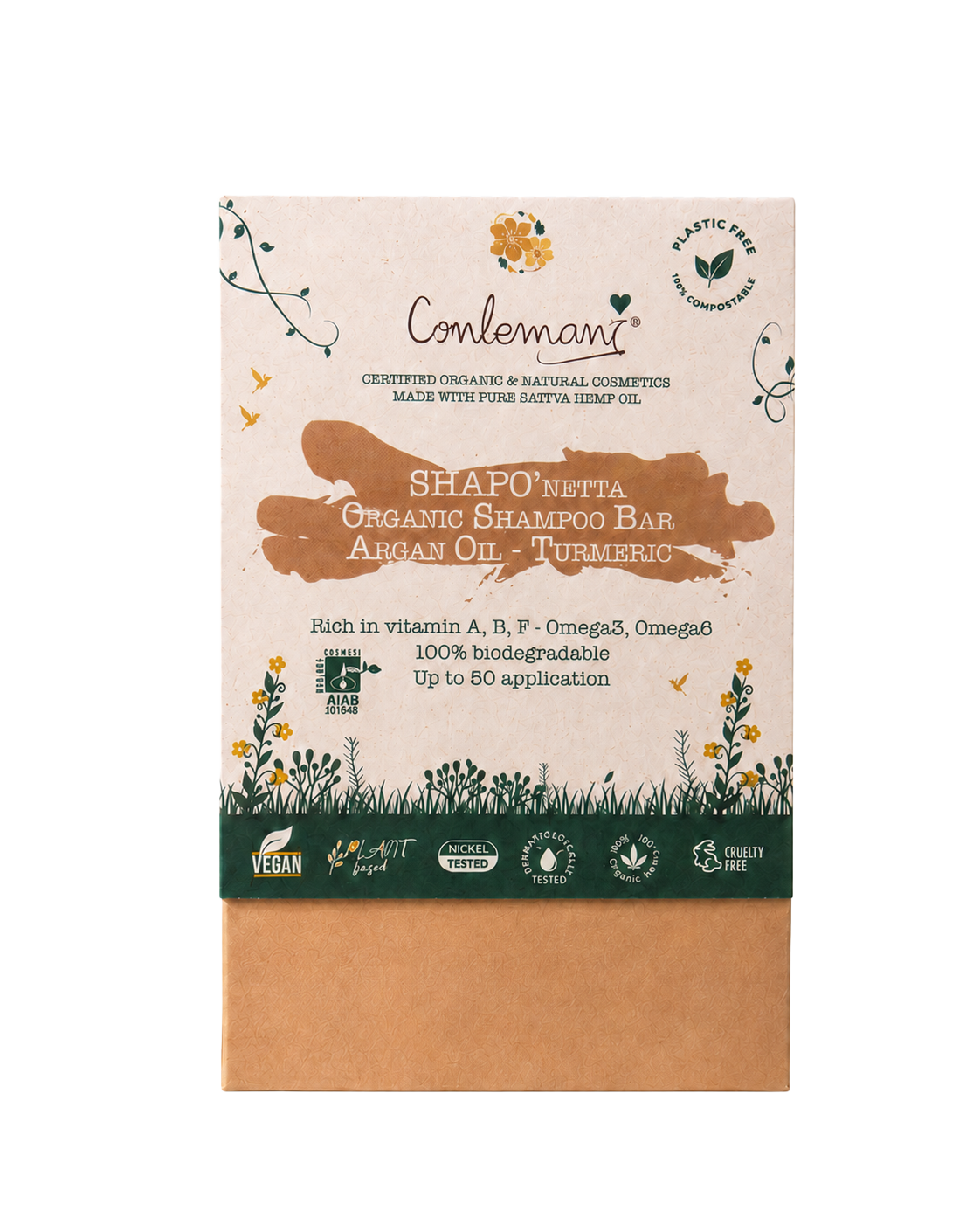 Shapo’netta Organic Shampoo Bar - Argan Oil and Turmeric