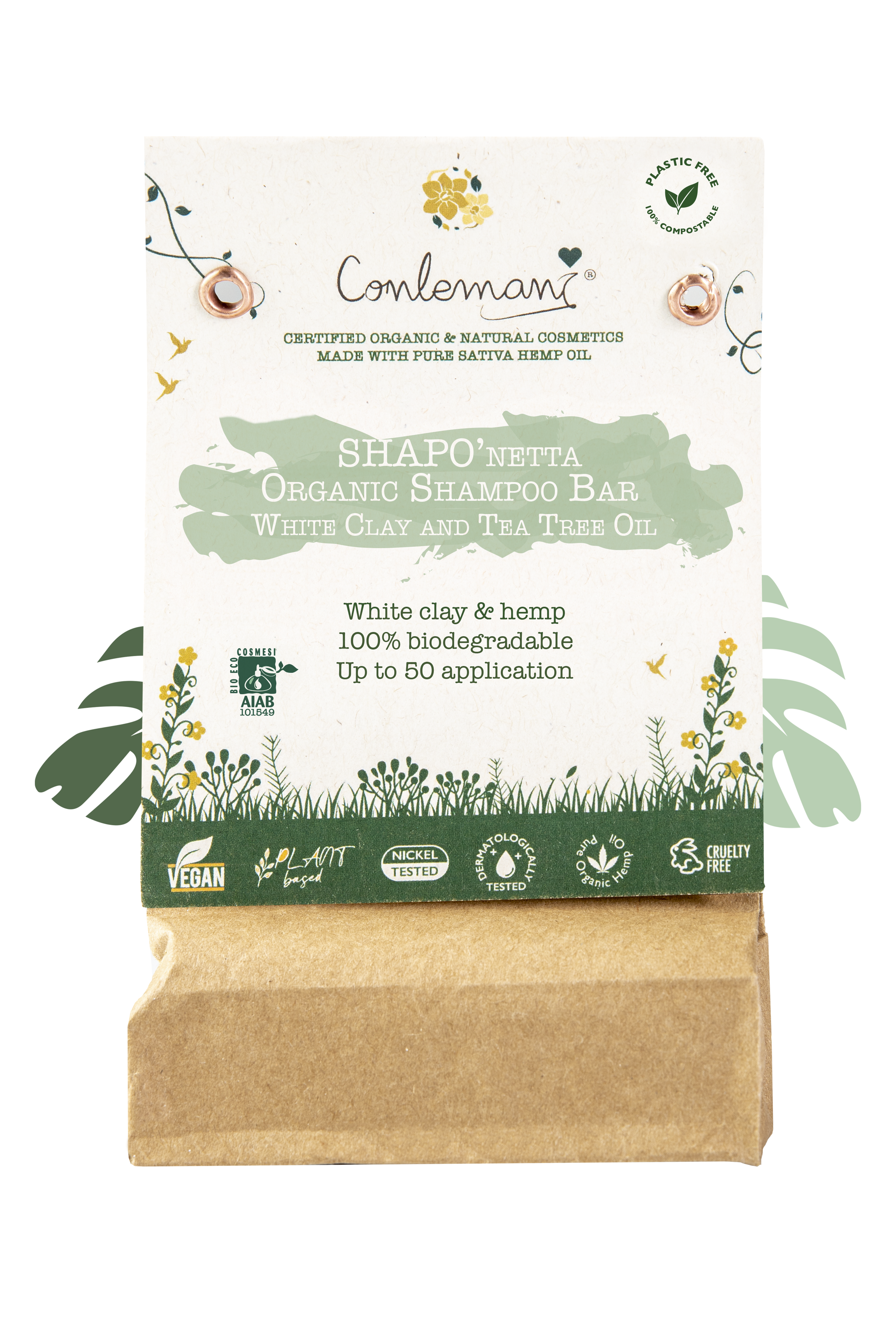 Organic Shampoo Bar - White Clay and Tea Tree Oil