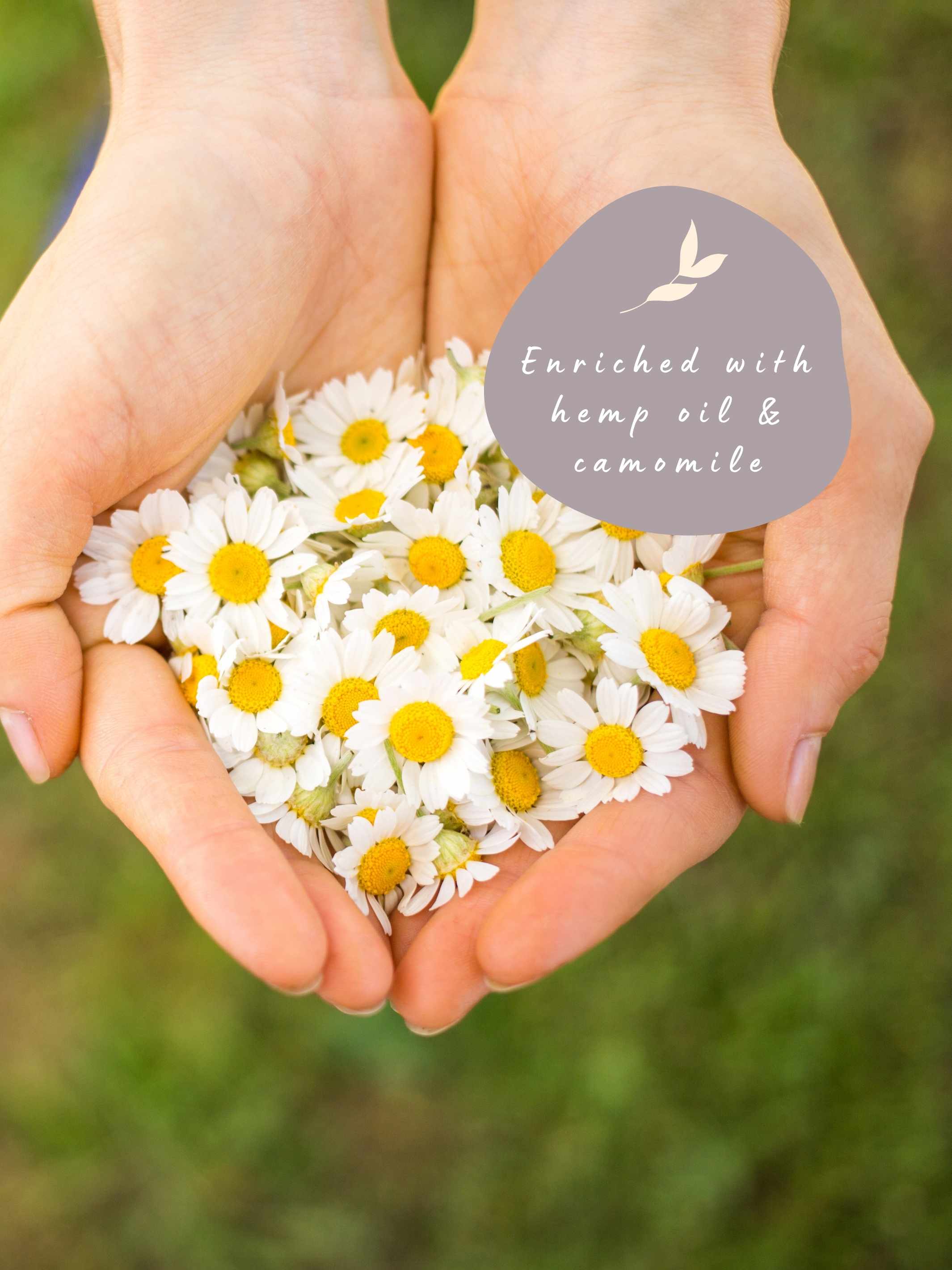 Baby friendly shampoo enriched with hemp oil and camomile shampoo and shower gel