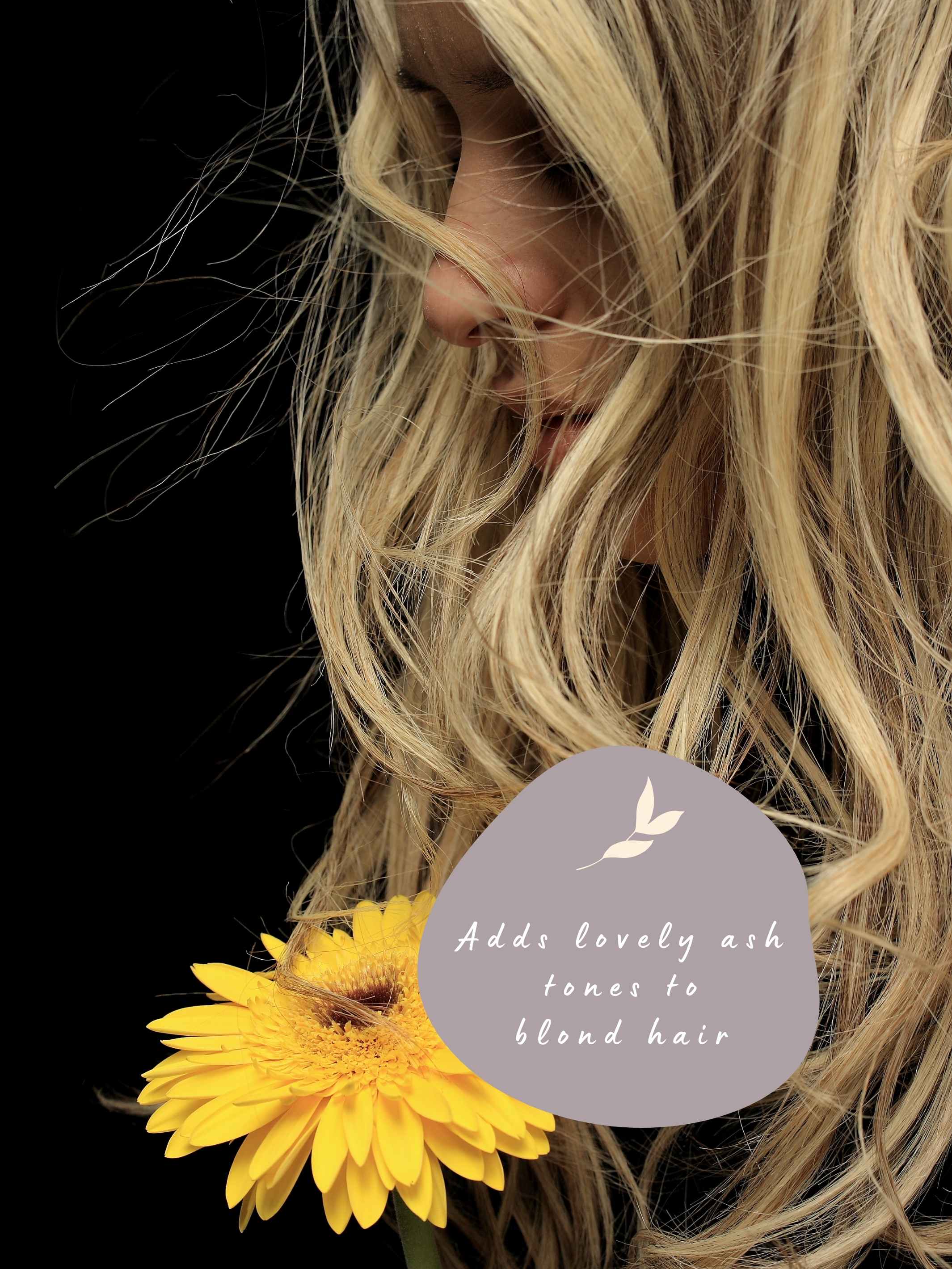 Lady with blonde hair with beautiful ash tones