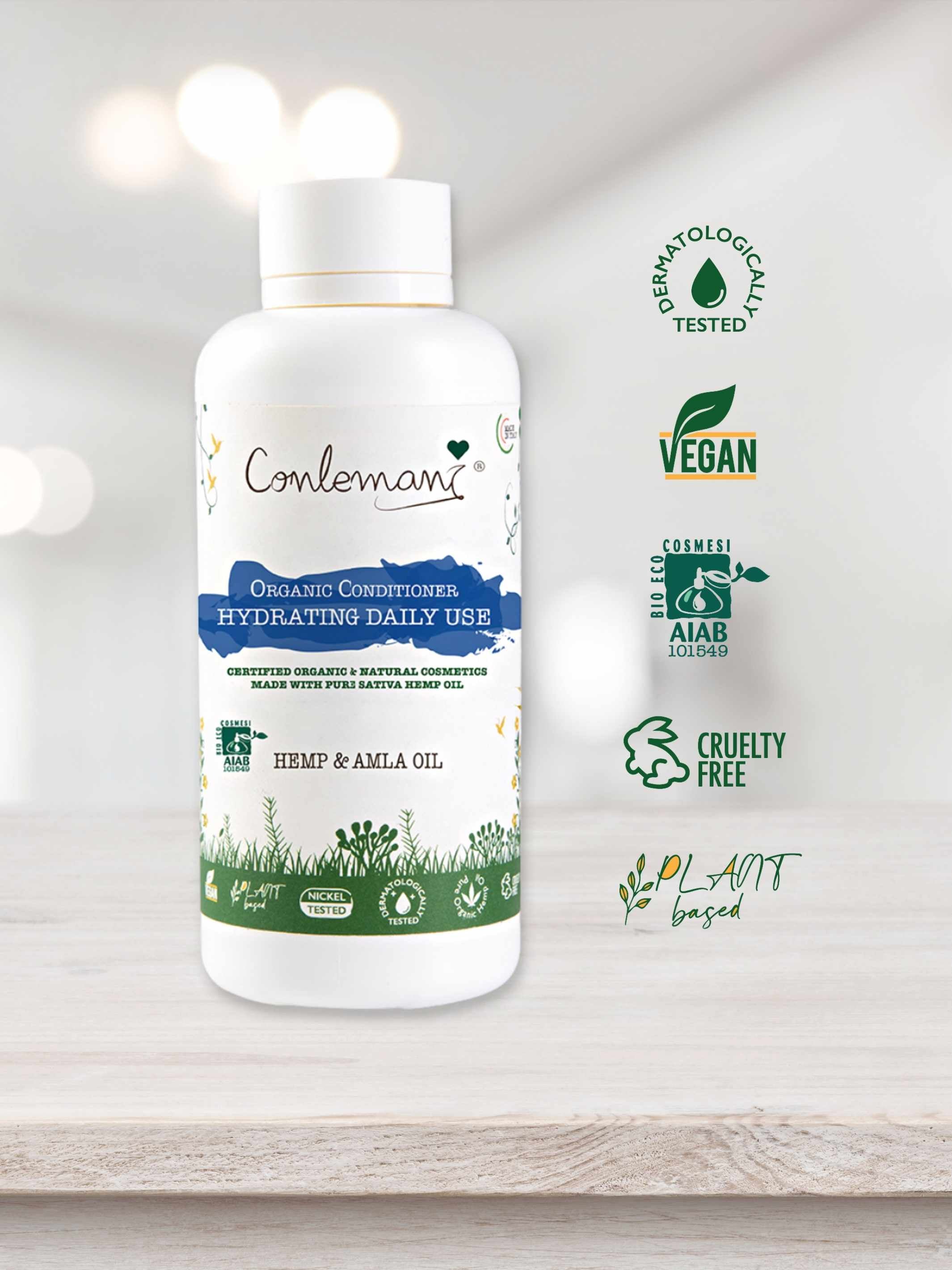 Hydrating Daily Use Plant-Based Organic Conditioner - Hemp & Amla Oil
