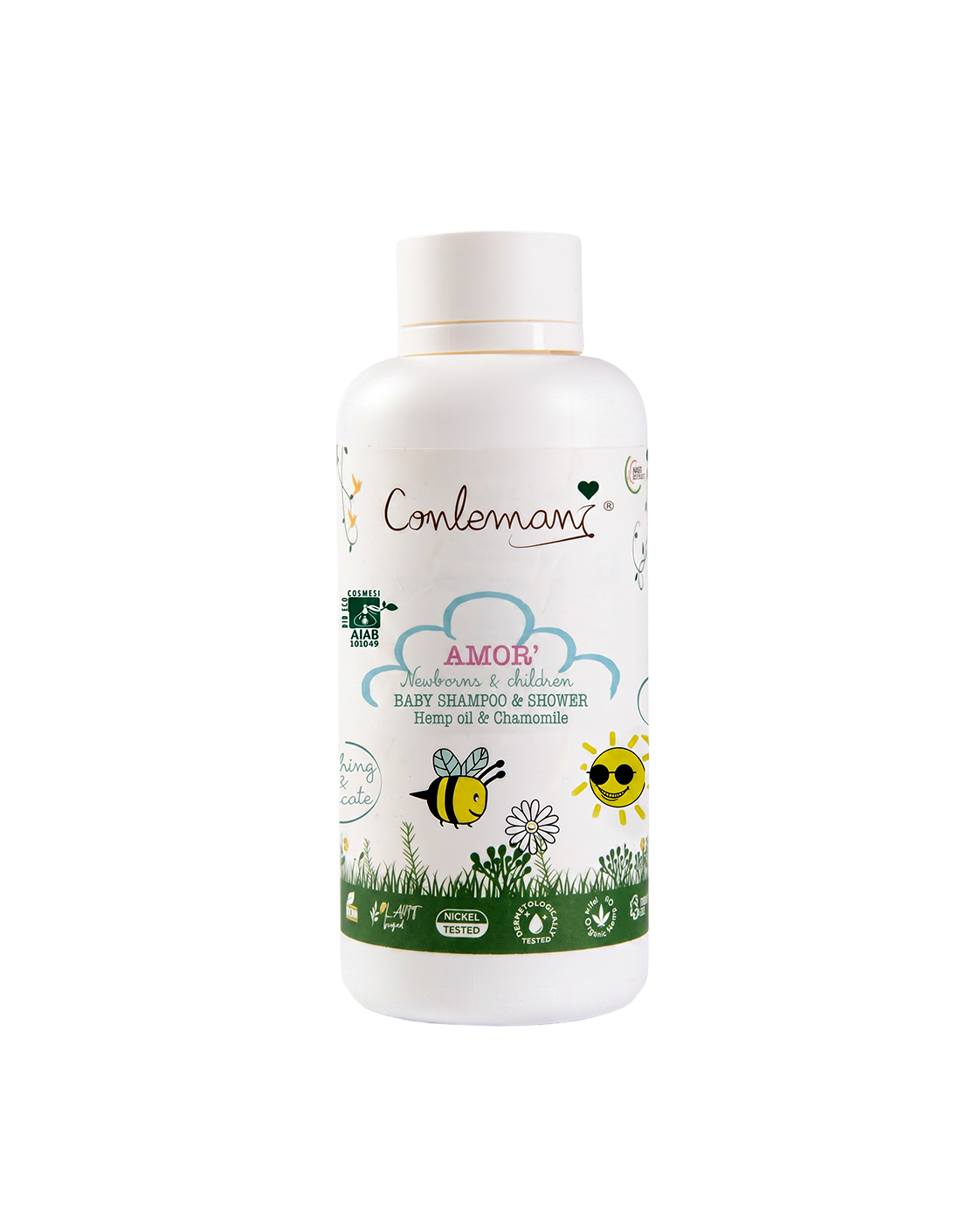 Amor’ Baby - Shampoing et Gel Douche Bio pour Bébé - Huile de Chanvre & Camomille