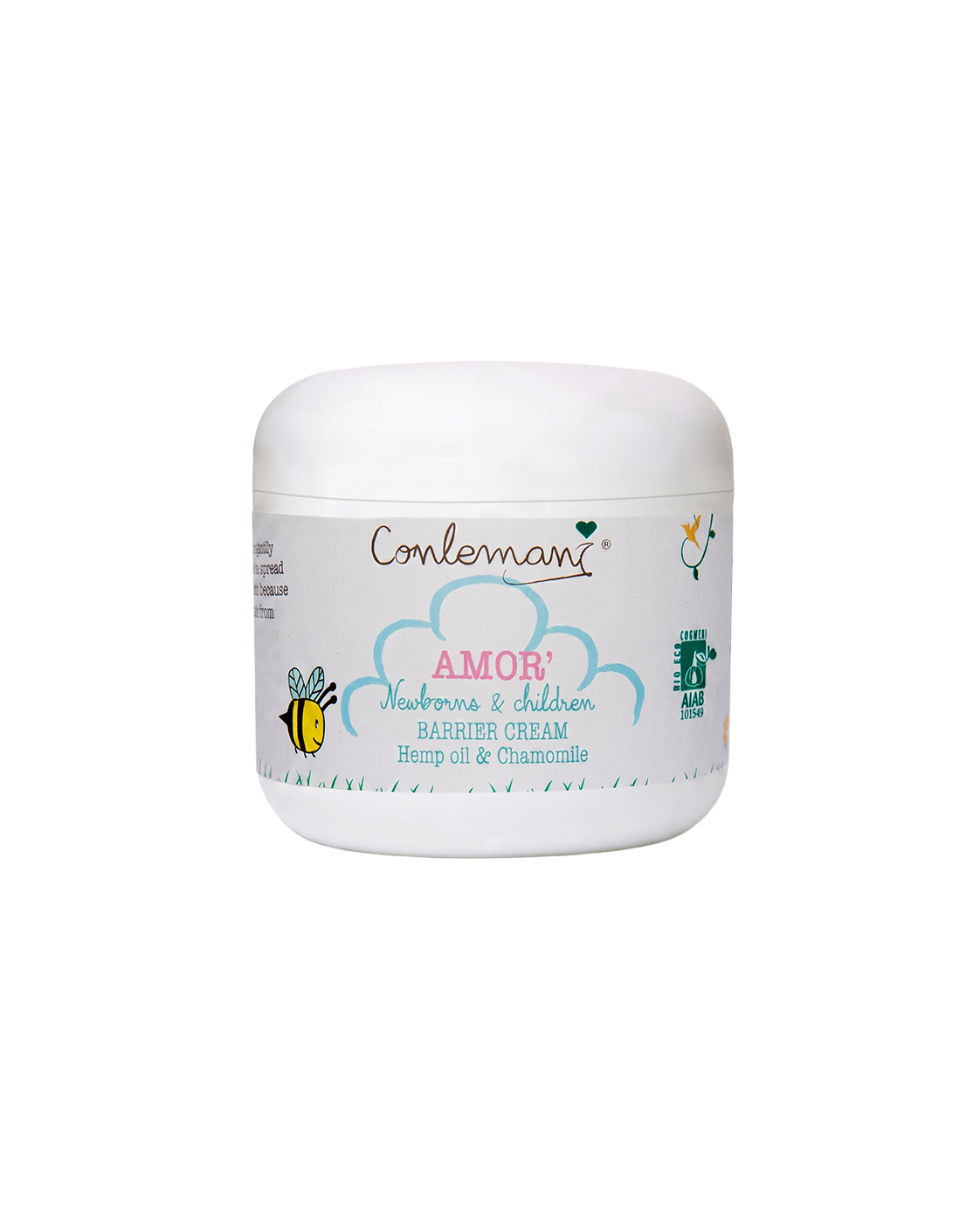 Amor’ Baby - Crème Protectrice Bio pour Bébés - Huile de Chanvre & Camomille