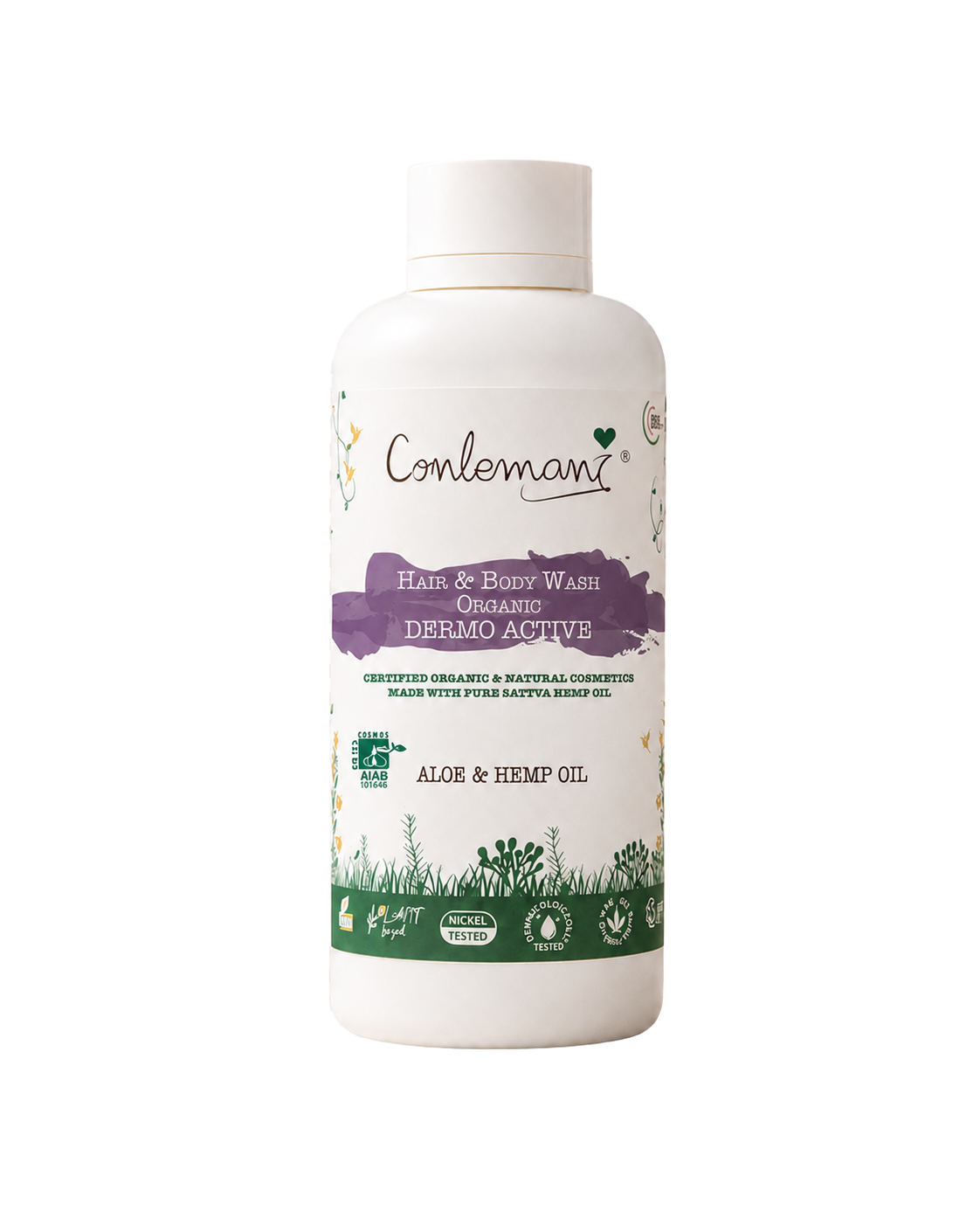 Dermo Active Plant-Based Organic Shampoo Hair & Body Wash - Aloe & Hemp Oil