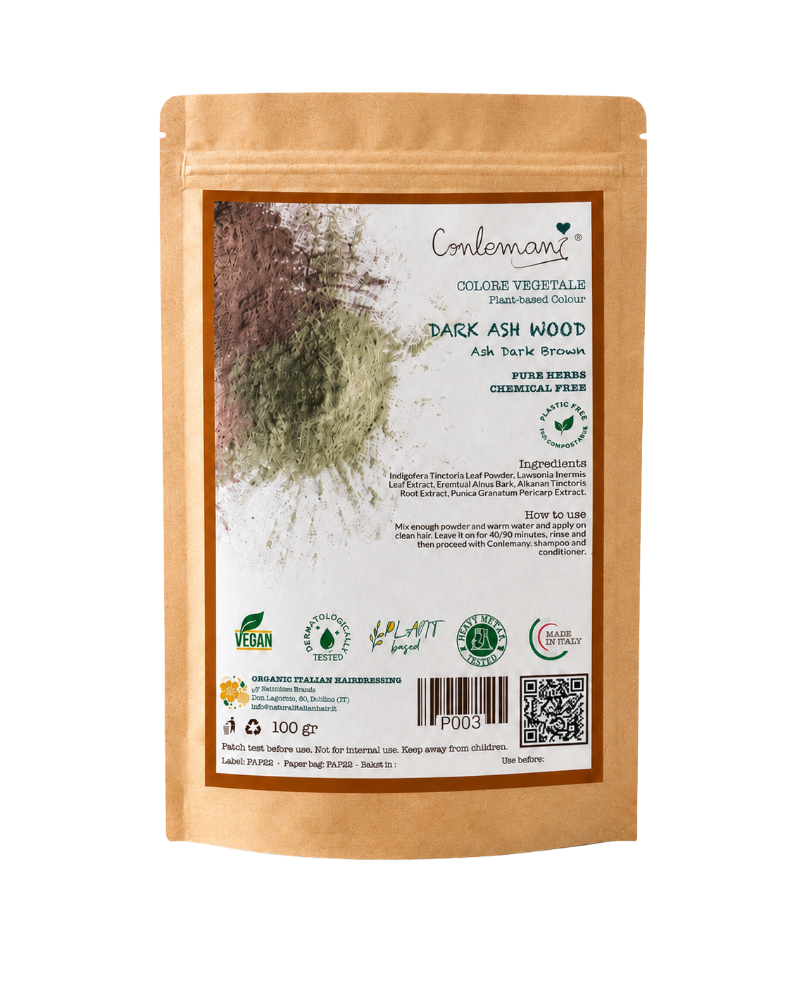 Dark Ash Wood - Plant-Based Hair Color