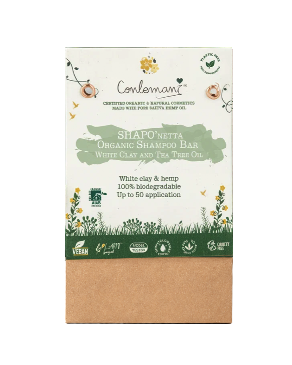 Organic Shampoo Bar - White Clay and Tea Tree Oil