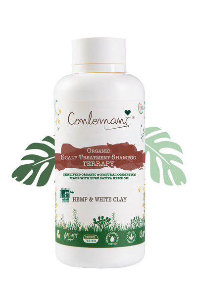 Terrapy Plant-Based Organic Scalp Treatment Shampoo - Hemp Oil & White Clay