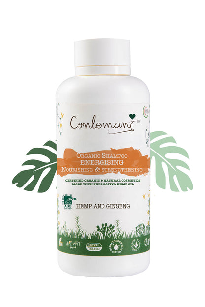 Energising Plant-Based Organic Shampoo - Hemp & Ginseng