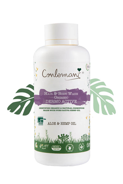 Dermo Active Plant-Based Organic Shampoo Hair & Body Wash - Aloe & Hemp Oil